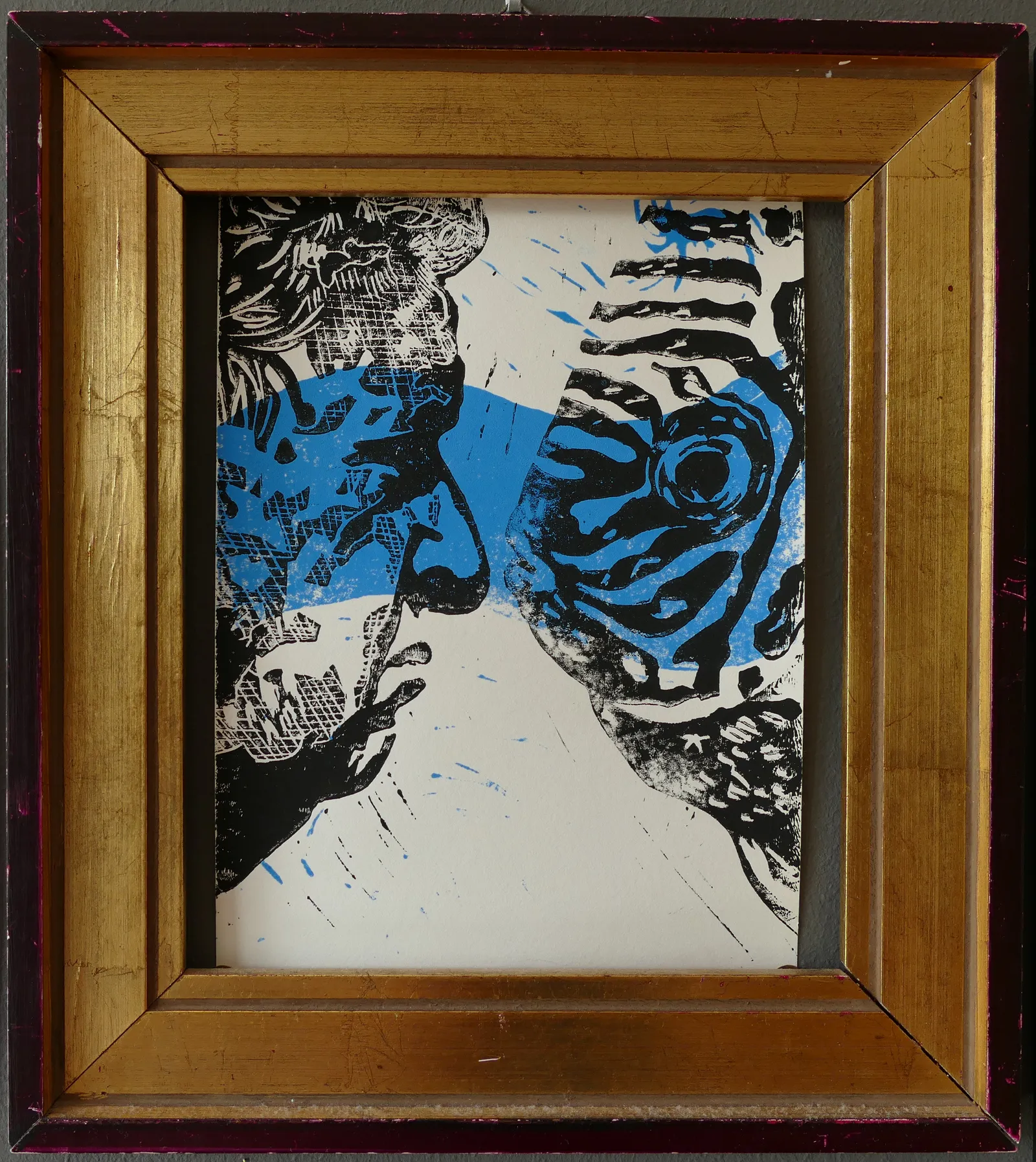 Linocut.