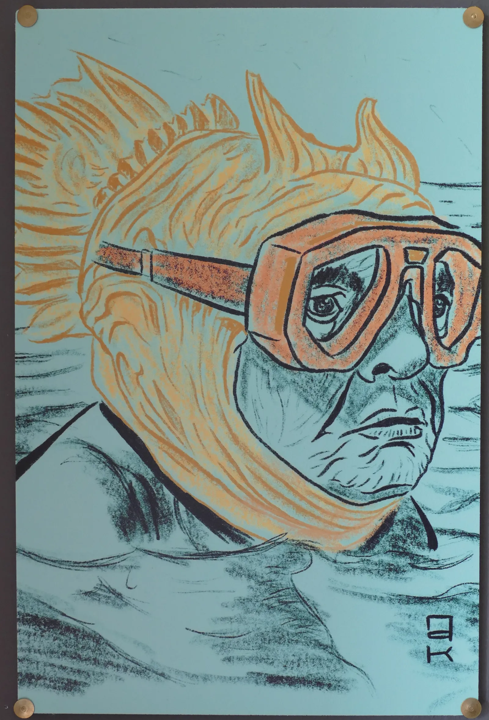 Digital illustration, printed on poster card.