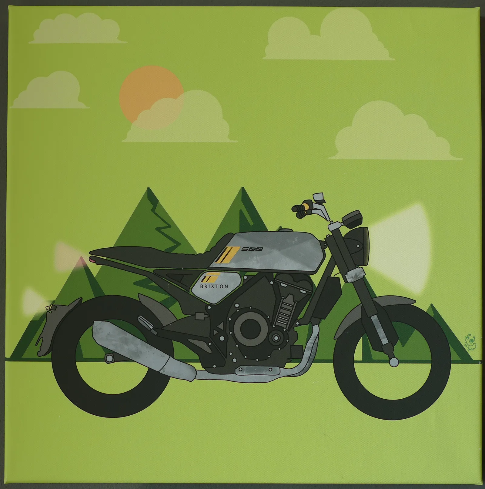 Digital illustration, printed on canvas.